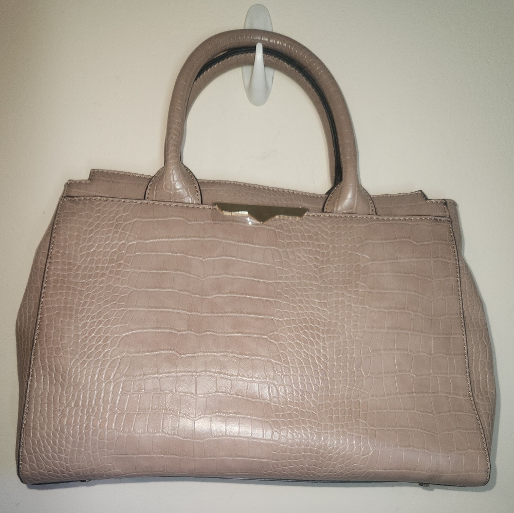 Izzy & Ali Faux Crocodile Vegan Leather Convertible Shoulder Bag, NWOT